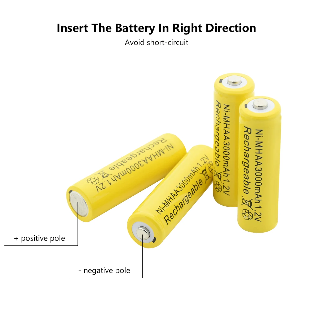 4/8/12 шт Лидирующий бренд желтый Перезаряжаемые Батарея AA 3000 мАч предварительно/Stay заряда металл-гидридных или никель клетки Перезаряжаемые батареи LR6 HR6 ка
