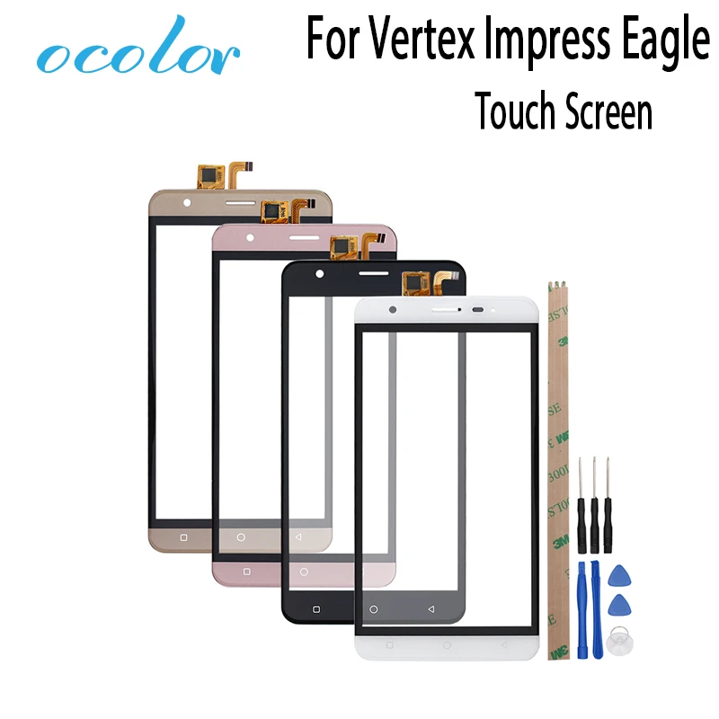 ocolor For Vertex Impress Eagle Touch Screen Panel Perfect Repair Parts Phone +Tools +Adhesive | Мобильные телефоны и