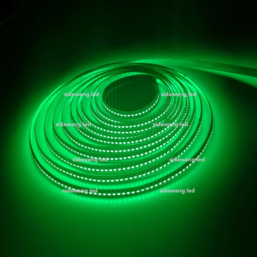 

CRI >95+Ra SMD3528 Green color Single Row LED Strip Lights Non Waterproof DC12/24V 5m 1200leds for Indoor Continuous Lighting