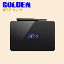 20 шт. X92 2 ГБ 3 ГБ 16 ГБ Android 6,0 Smart tv Box Amlogic S912 Восьмиядерный процессор 16,1 полностью загружен 5G Wifi 4 K H.265 телеприставка