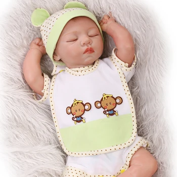 

New design 52CM reborn babies half silicone cloth body real soft touch newborn baby bonecas children bebe gift poupee reborn