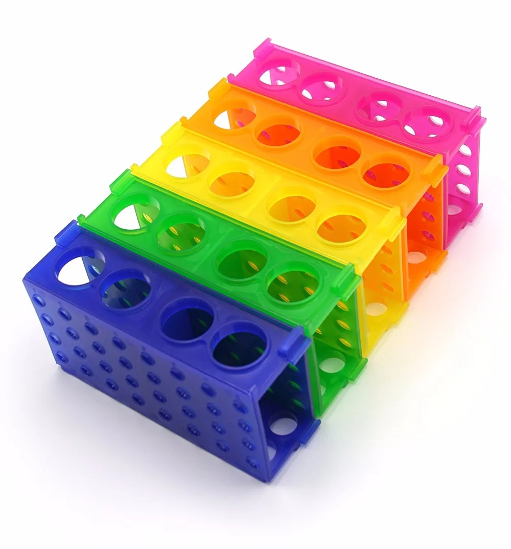 Plastic Test Tube Rack 4-sided Centrifuge Tubes Rack Microtube Combo 4 Way , ( 5 pcs )
