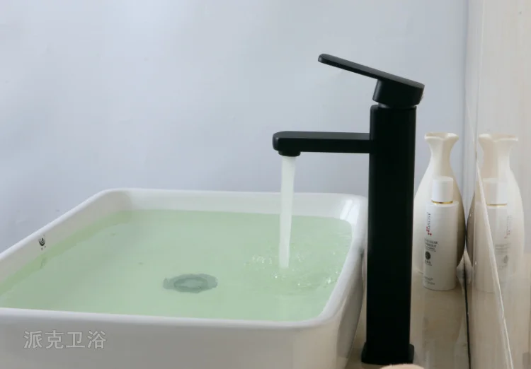 Черный латунный кран для раковины черный матовый кран для бассейна