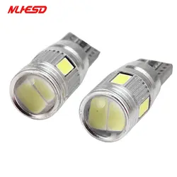 100 шт. T10 W5W 168 194 6SMD canbus 5630 Светодиодный Клин свет супер белый автомобиль сбоку Лампы Canbus Ошибка Бесплатная 12 В для Unversail автомобиля