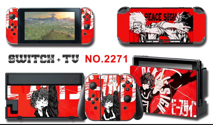 Для nintendo Switch Pain sticker консоль Dock Joy Con полное покрытие цветной бумажной кожи Закаленное стекло протектор экрана от 2000-2305