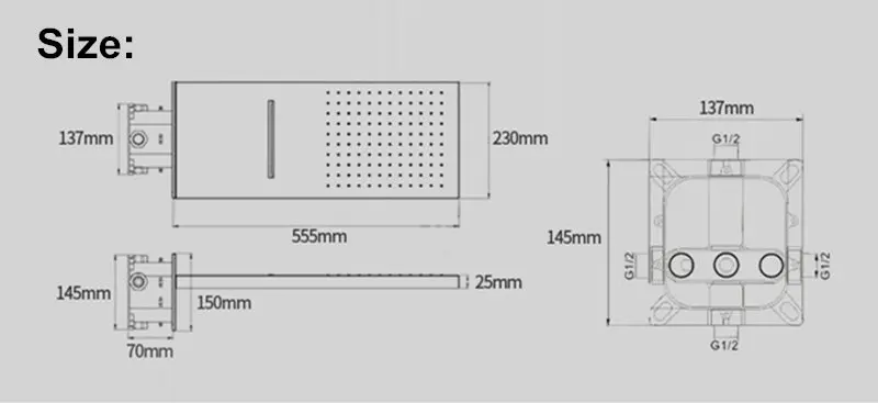 Matte black shower head