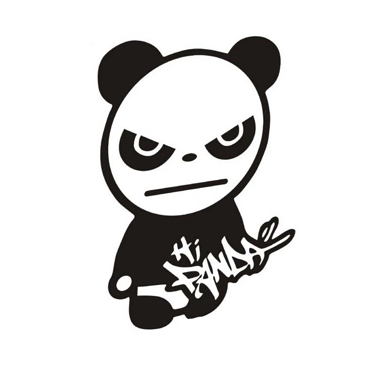 車のスタイリングキャラクターパンダ防水ファッション落書き黒 白デカールステッカーオート外部アクセサリー Decal Sticker Stickers Autoauto Accessories Aliexpress