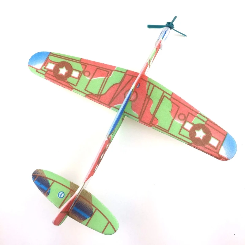 Мини-пена ручной метания летающий самолет планер DIY сборка модель детская игрушка