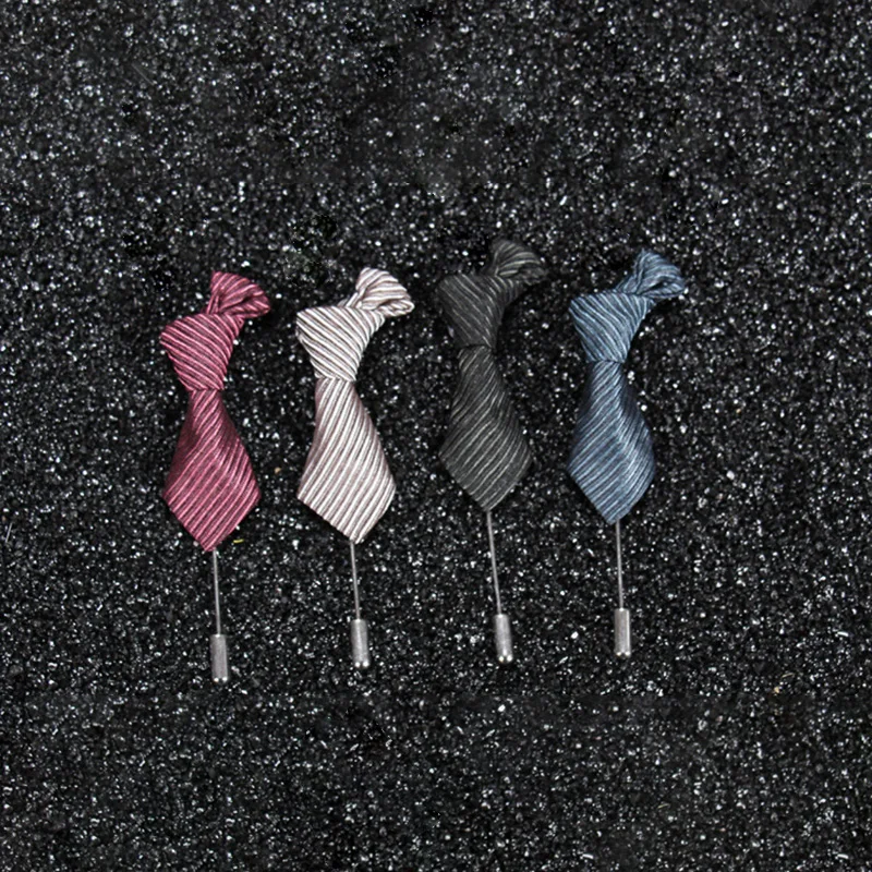 Новая популярная мужская полосатая брошь в форме галстука для Декор для ...