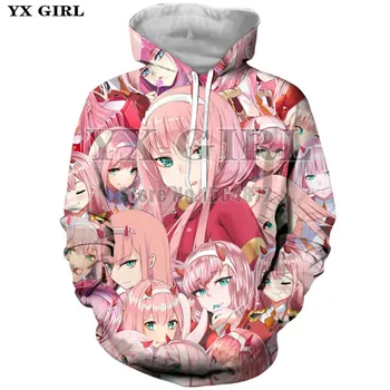 

YX Girl Harajuku Women Anime Girl Fashion Hoodie Womens Autumn Tracksuit Long Sleeve Pullover Colorful Sportswear plus size