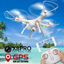 Besar profesi RC Quadcopter X8PRO X8 PRO 50 cm Ketinggian terus GPS posisi WIFI FPV RC DRONE Dengan 720 P HD Kamera vs B6 B2w
