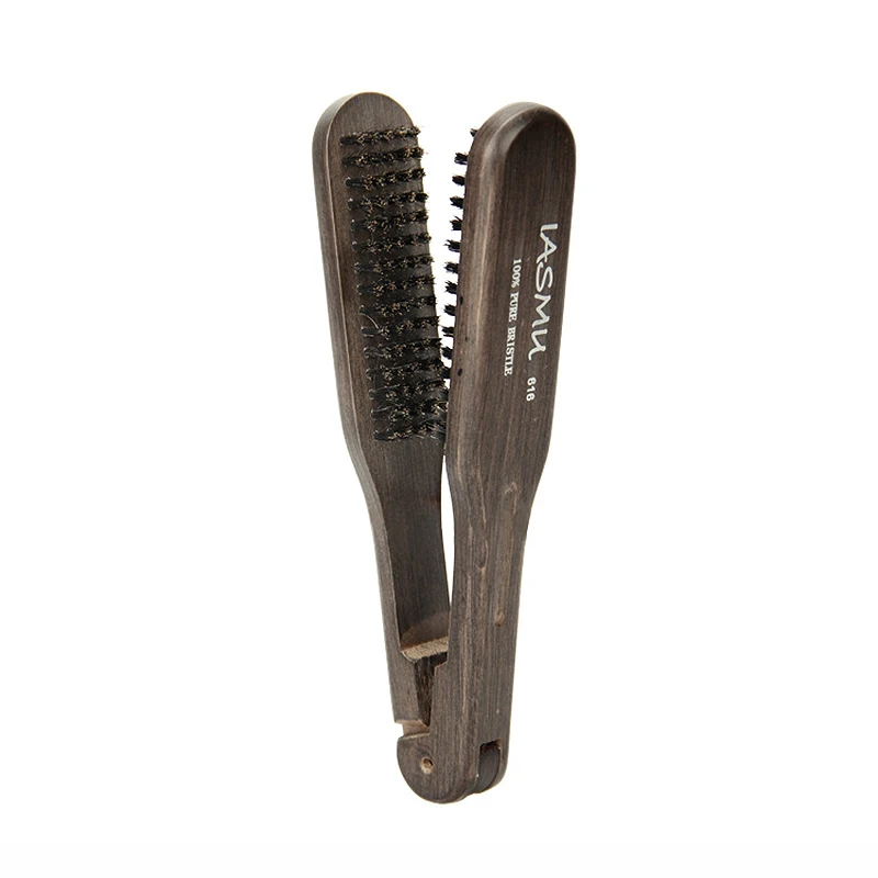 Dropshipping Soild Wood Handle Hair Straightening Brush 100% Pure Boar Bristle Hairbrush Type 616 Straight Hair Comb Style U1170 6