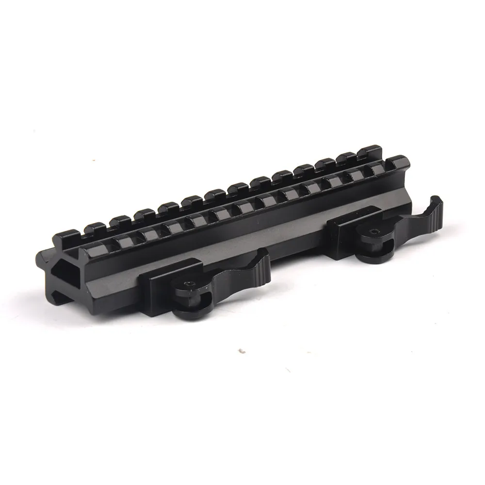 Tactical Riser Mount Quick Detach Double Rail 20mm Standard Picatinny