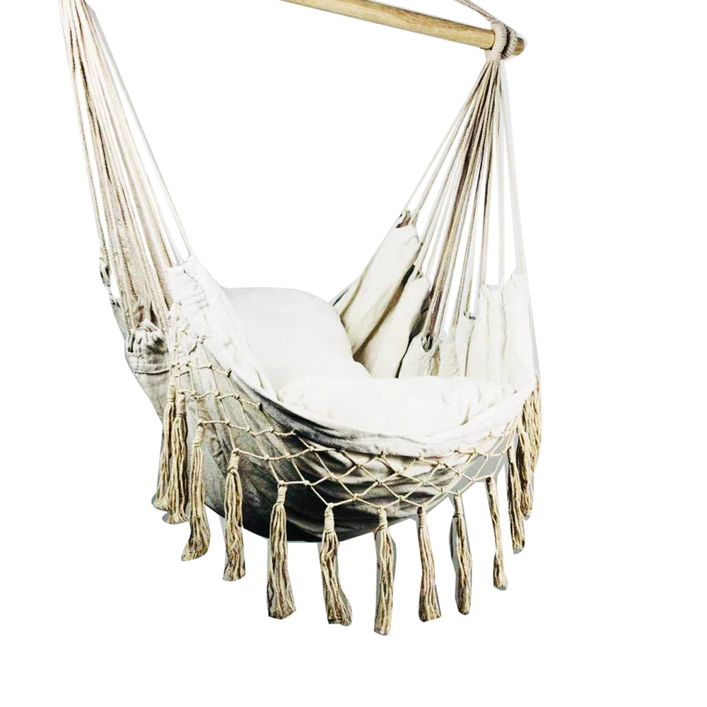 Online Nordic Style Jumbai Ayunan Hommock Lounge Kursi Goyang dengan Bantal Anak anak Orang Dewasa Patio Ayunan Kursi Kamar Garden Furniture
