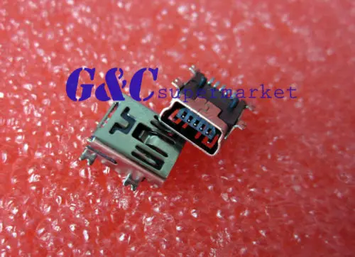 

100PCS Mini USB SMD 5-Pin Female Mini B Socket Connector