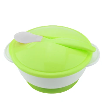 

Children's Tableware Baby Learning Dishes With Suction Cup Assist Food Bowl Temperature Sensing Spoon Baby Feeding Bowl Baby