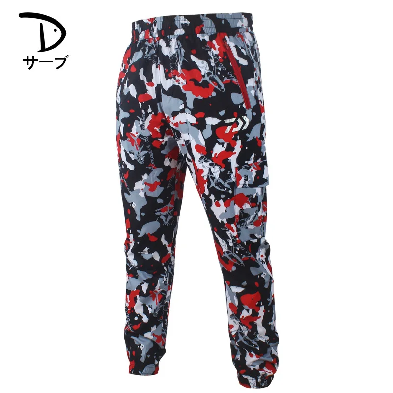 Daiwa Открытый камуфляж спортивные эластичные штаны Походные штаны рыболовные антистатические анти-УФ быстросохнущие ветрозащитные дышащие брюки