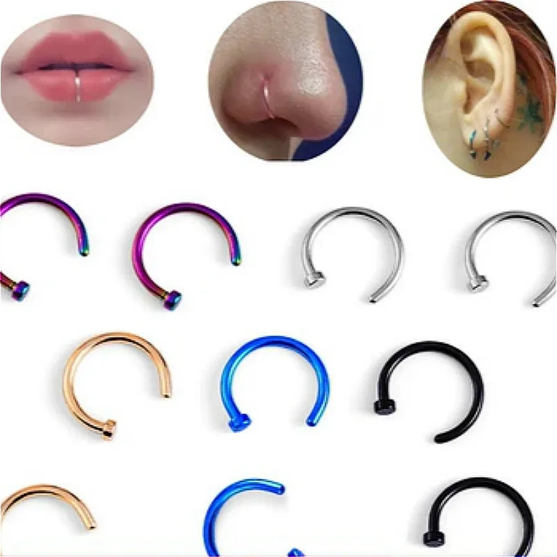 

Fake Nose Ring Lip Ring C Clip Kylie Lip Piercing Burun Nose Rings Hoop for Women Neuspiercing Body Jewelry Earrings