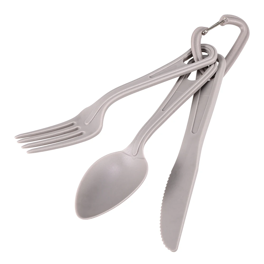 

Pocket Fork Spoon Cutter BPA Free Tableware Ultralight Plastic Flatware Kit Home Kitchen Camping Picnic Hiking Travel Cutlery