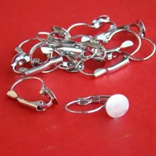 DIY ювелирные изделия-французские Серьги серебристого цвета 6 мм застежки для сережек EFH0006