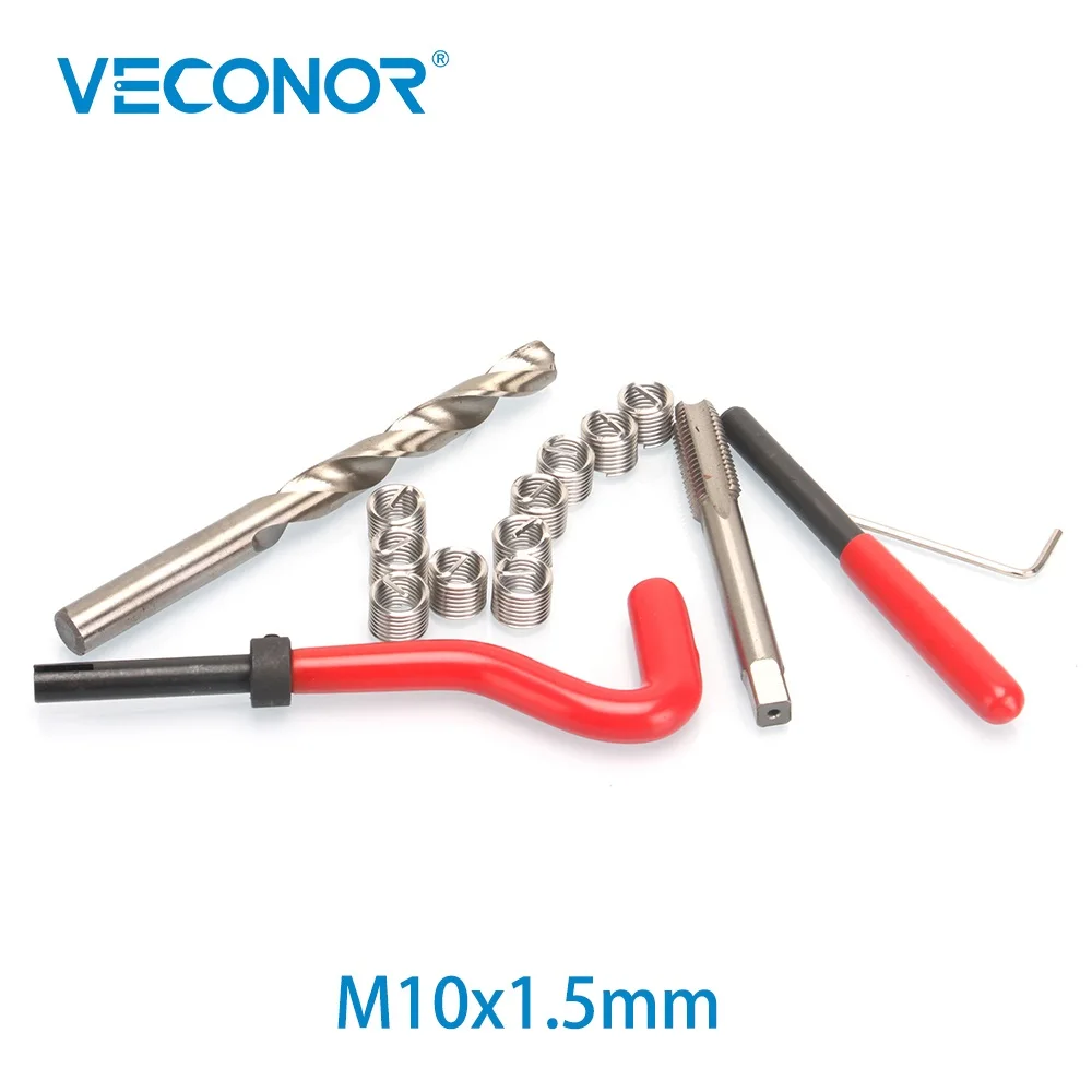 

15pcs M10x1.5mm thread repair set, helical coil thread repair tool set