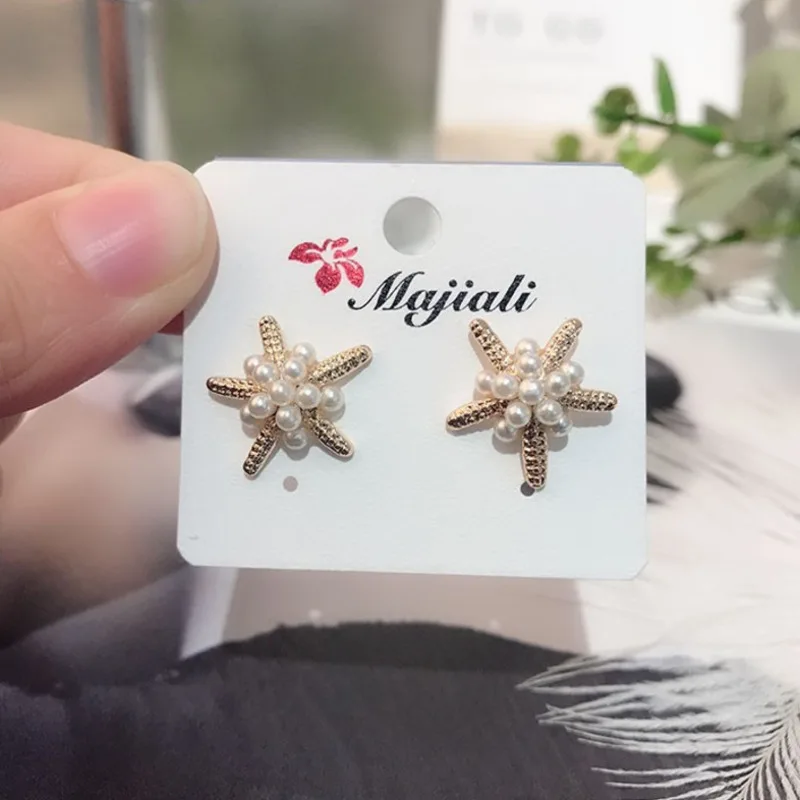 2019 Nieuwe Hete Japan En Zuid-Korea Mode Schattige Oorbellen Zeester парель темпераментный Vrouwen Sieraden gift |