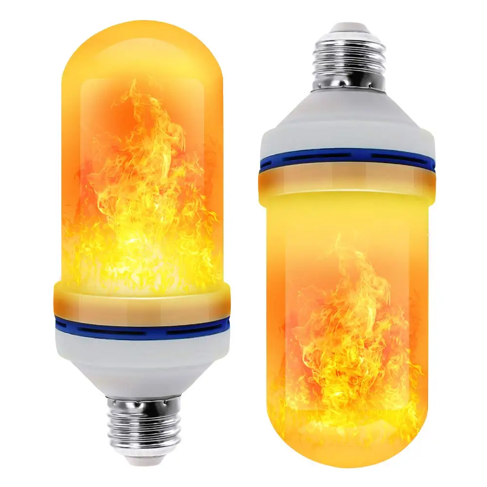 

E27 85-265V LED Flame Effect Bulb Fire Light Gravity sensor Corn Bulbs Emulation Decor lamp Dynamic Light 4 Modes Creative Lampa