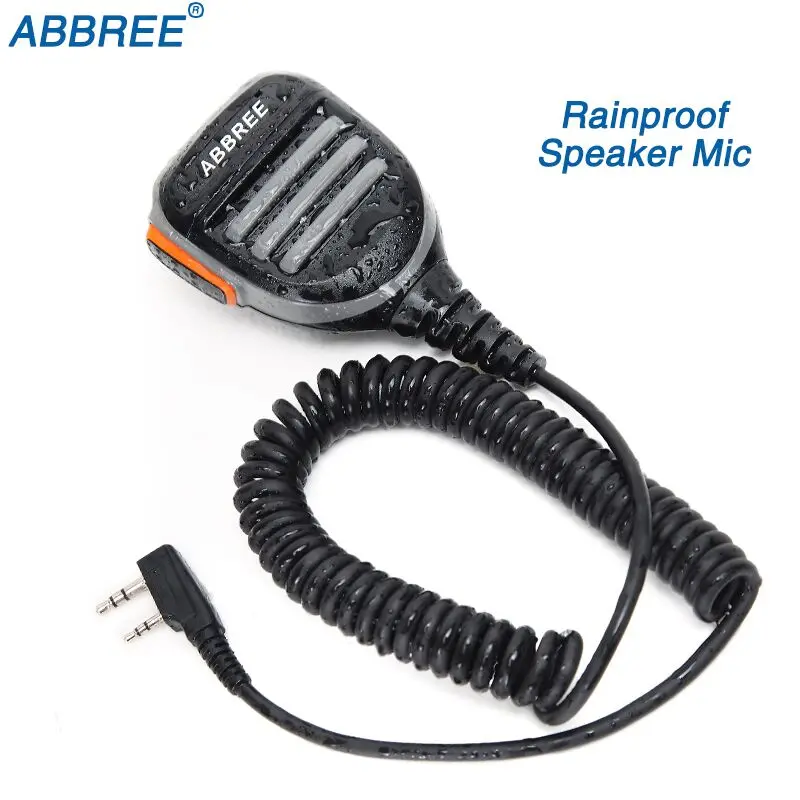 2 шт Abbree AR-780 Водонепроницаемый PTT тангента с наплечным креплением микрофон для Kenwood TYT Baofeng Walkie Talkie UV-5R UV-82 портативный Радиоприемник
