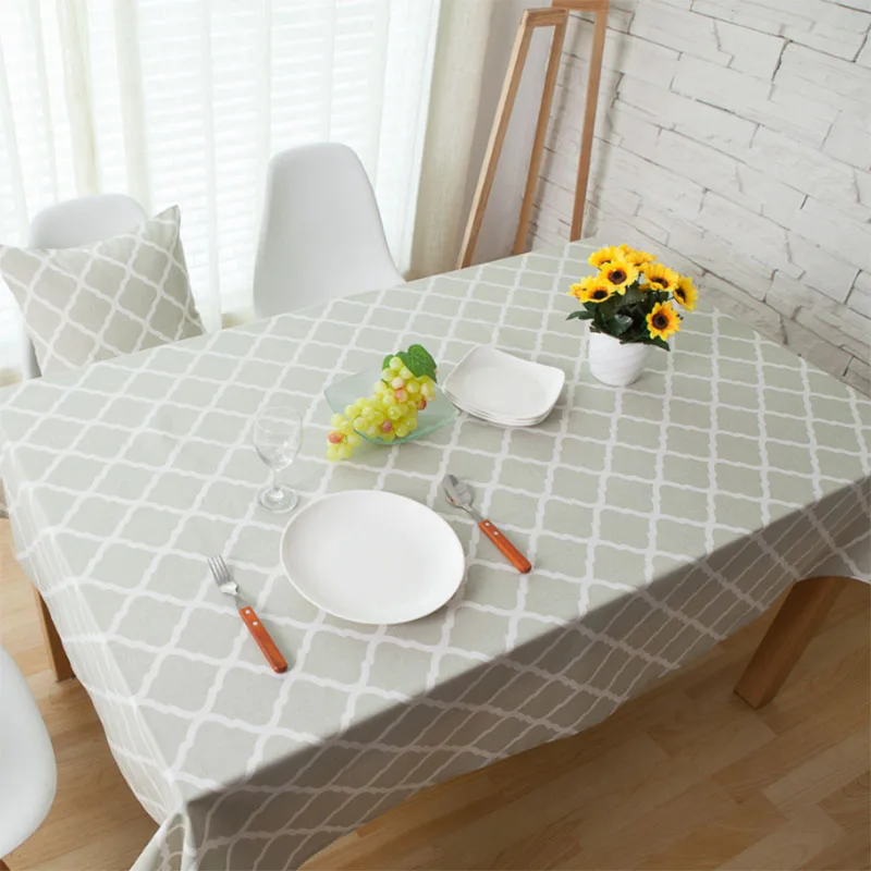 Tablecloth Geometric Linen Cotton Square Toalha De Mesa Tablecloths Table Mats Pastoral Coffee