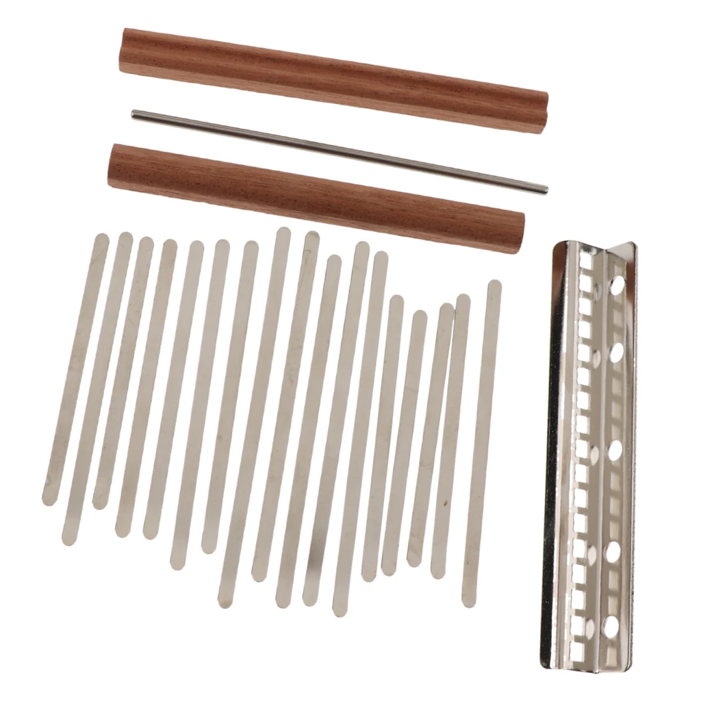 Tooyful 17 Key Kalimba Making Finger Piano Mbira Keys + Bridge for Makers DIY Tool Kalimba Bridge Thumb Piano Kit