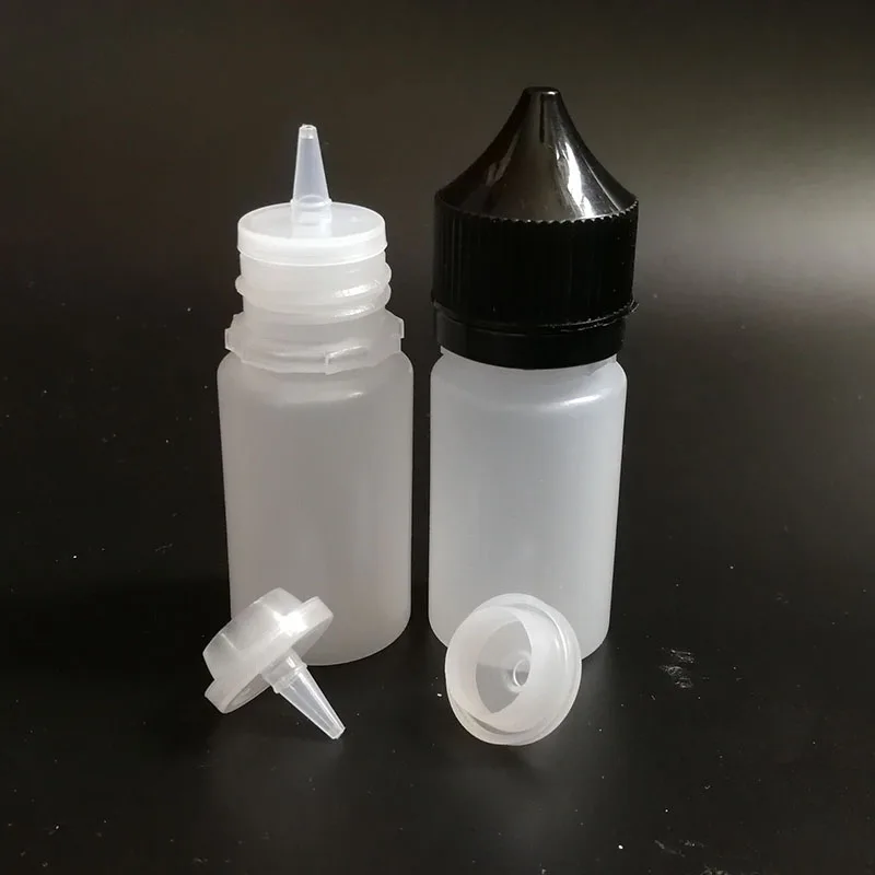 New Fat PE 30ml Refillable Bottle With Evident Tamper Caps Empty e
