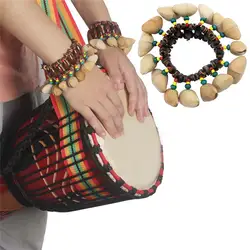 Ручной работы ореховая скорлупа браслет Колокольчик для джембе Африканский барабан Конга ударные аксессуары Дора в виде ракушки