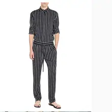 M-4XL весна и осень прилив мужчин вертикальные полоски комбинезон оснастки Комбинезоны Большие размеры elast талии брюки певица костюмы