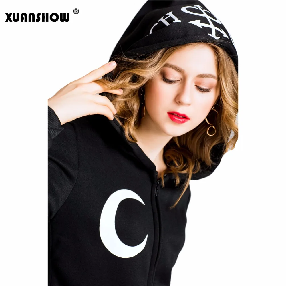 Xuanshow 2019 mulheres hoodies camisolas gótico punk