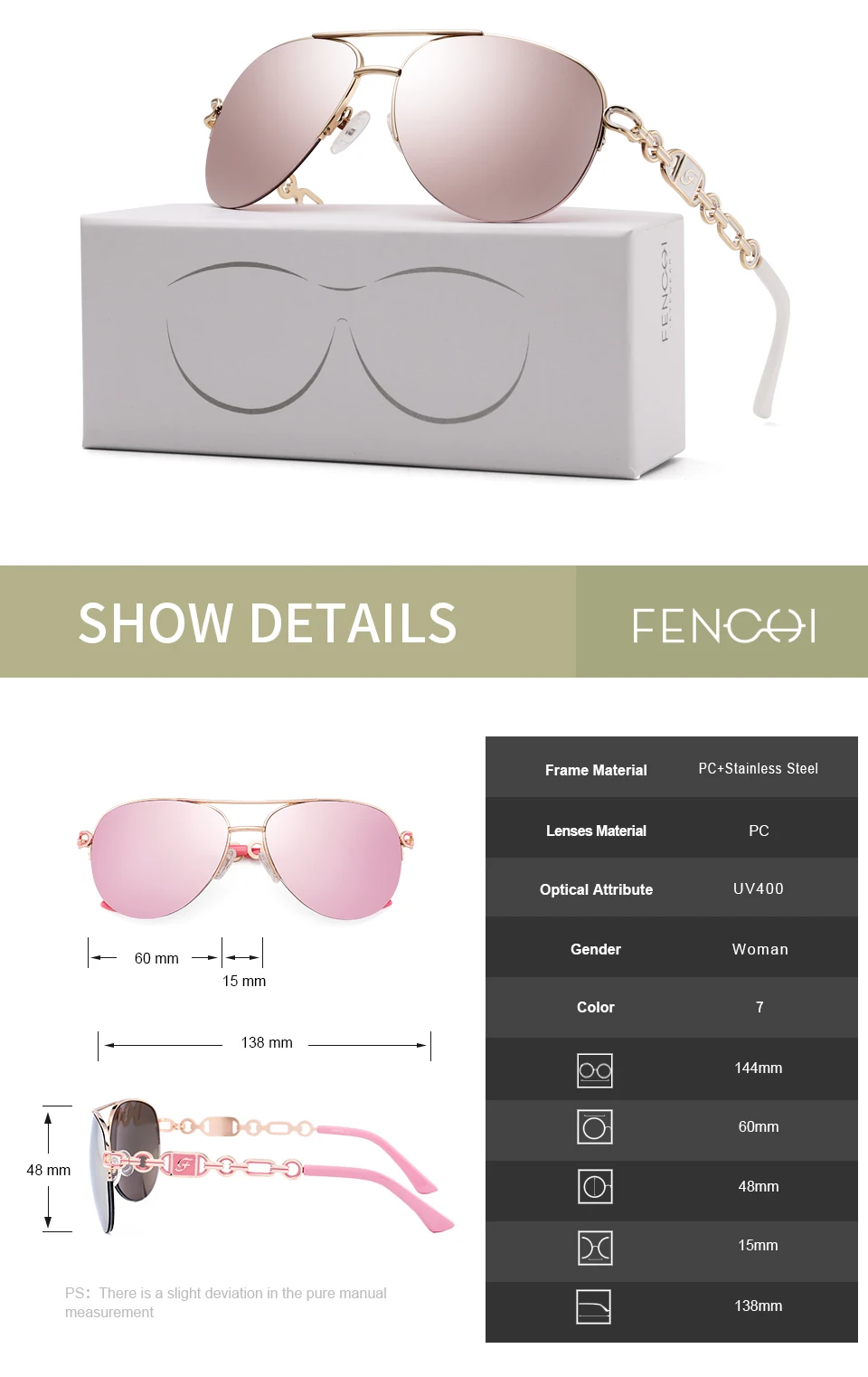 square sunglasses FENCHI Pink Sunglasses Women 2021 Pilot Vintage Female Sun Gasses UV 400 White Shades Zonnebril Dames Oculos Feminino De Sol cute sunglasses