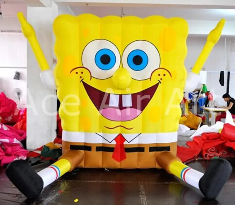 

Cute Sitting Balloon Oxford Fabric Made Inflatable Spongebob For Decorations On Event