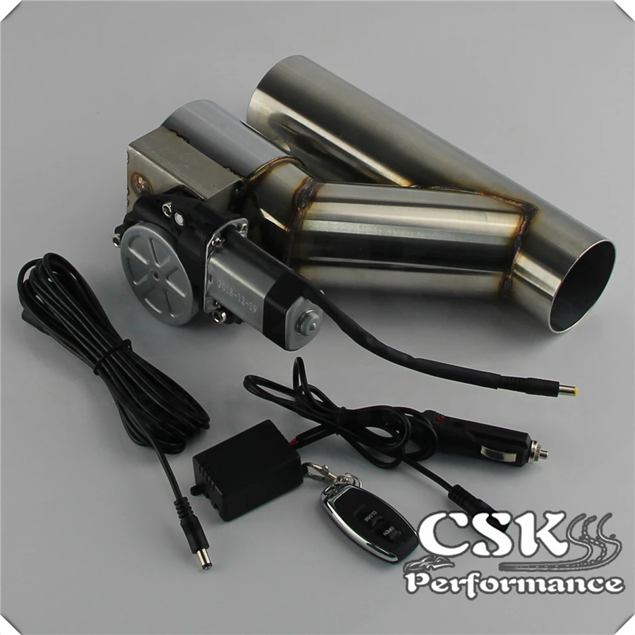 

2" Electric Exhaust Catback Downpipe Cutoff Cut out Valve System Kit w/ Remote Wireless Controller / Switch Control