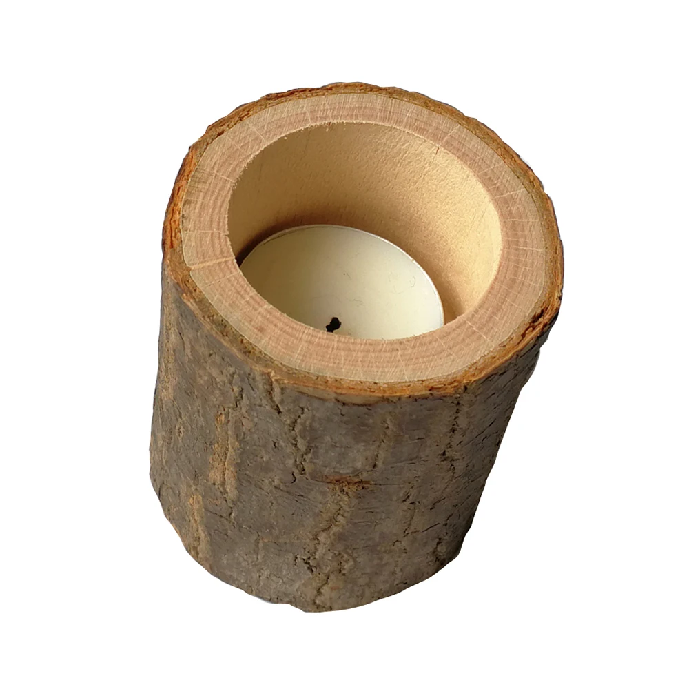 Деревянный подсвечник стойка дизайн Подсвечники Tealight деревянный подсвечник Мини цветочный горшок для оформления дома