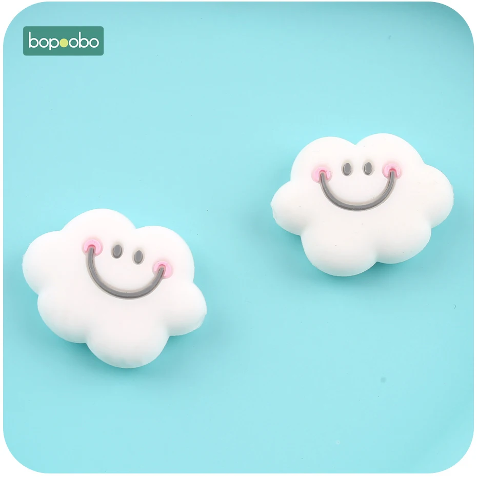 5pc Silicone Animal Beads BPA Free Baby Teething Beads DIY Toy For Pacifier Clips New Born Silicone Rodent Tiny Rod Baby Teether