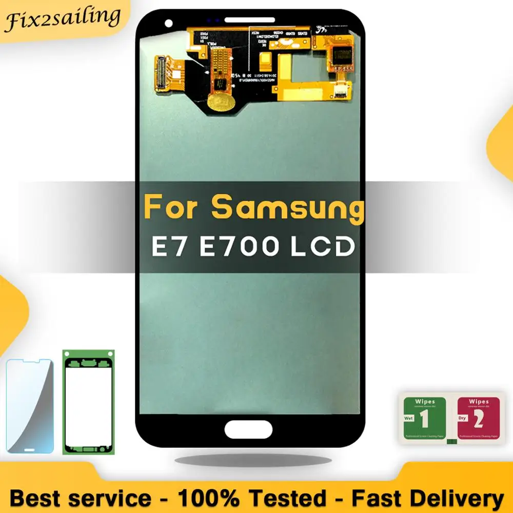 

Super AMOLED LCD Display 100% Tested Working Touch Screen Assembly For Samsung Galaxy E7 E700 E7000