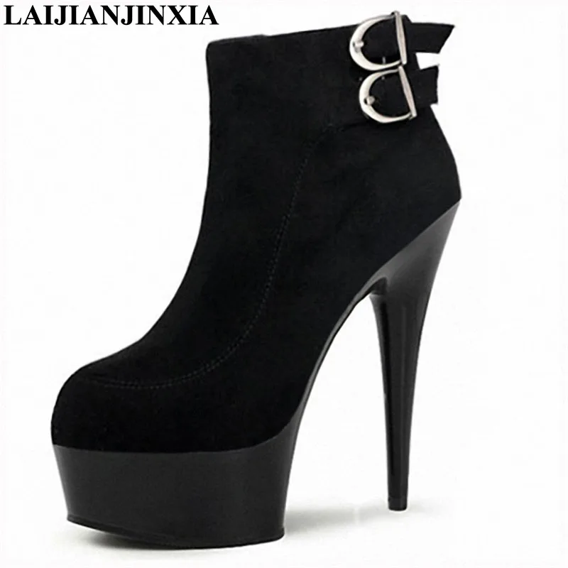 LAIJIANJINXIA Black Zip Sexy Spring Women Pole Dance Shoes Club Dancing