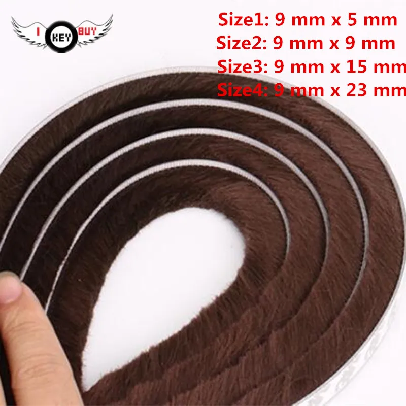 

10 Meters/Lot 9 mm*15 mm Door Window Adhesive Seal Sound Insulation Windproof Thermal Self-adhesive Door Gap Sealing Strips