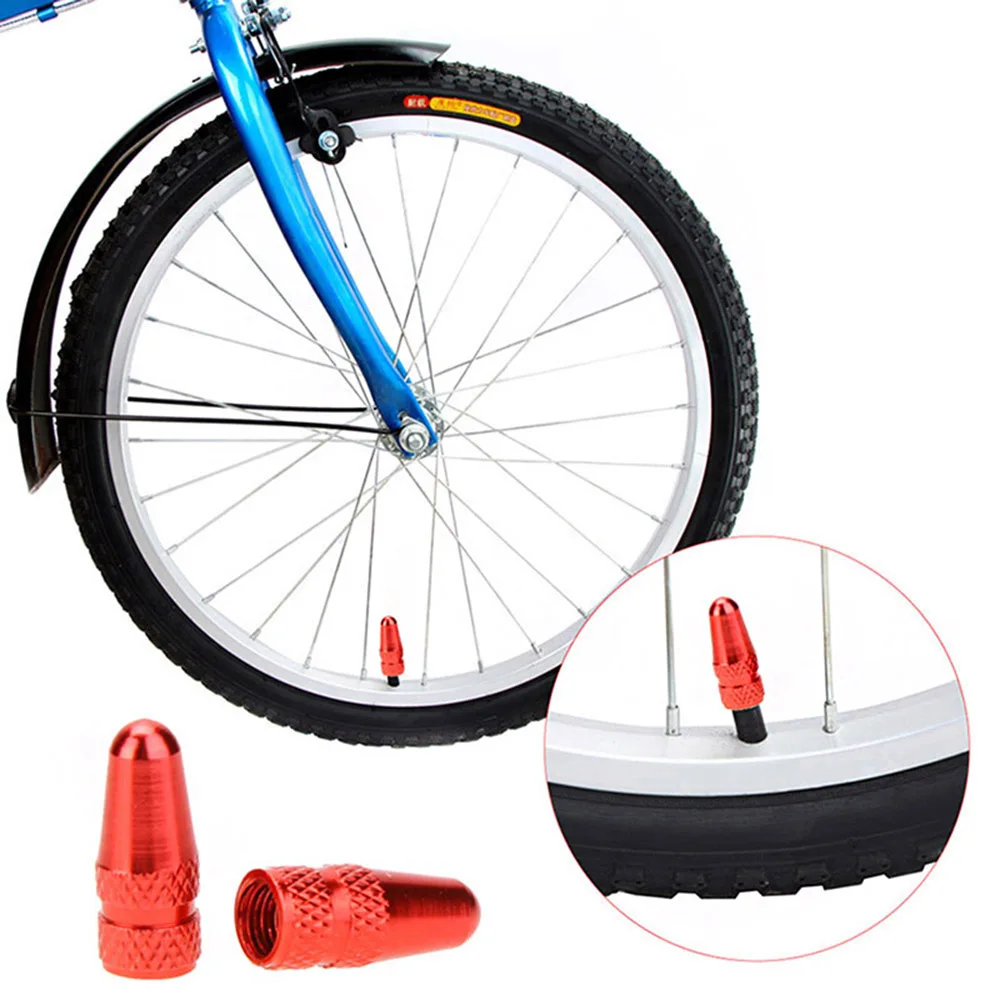 

2pcs Aluminium Alloy MTB Bicycle Road Bike Presta Valve Mouth Cover Tyre Wheel Rims Stem Air Valve Dust Cap