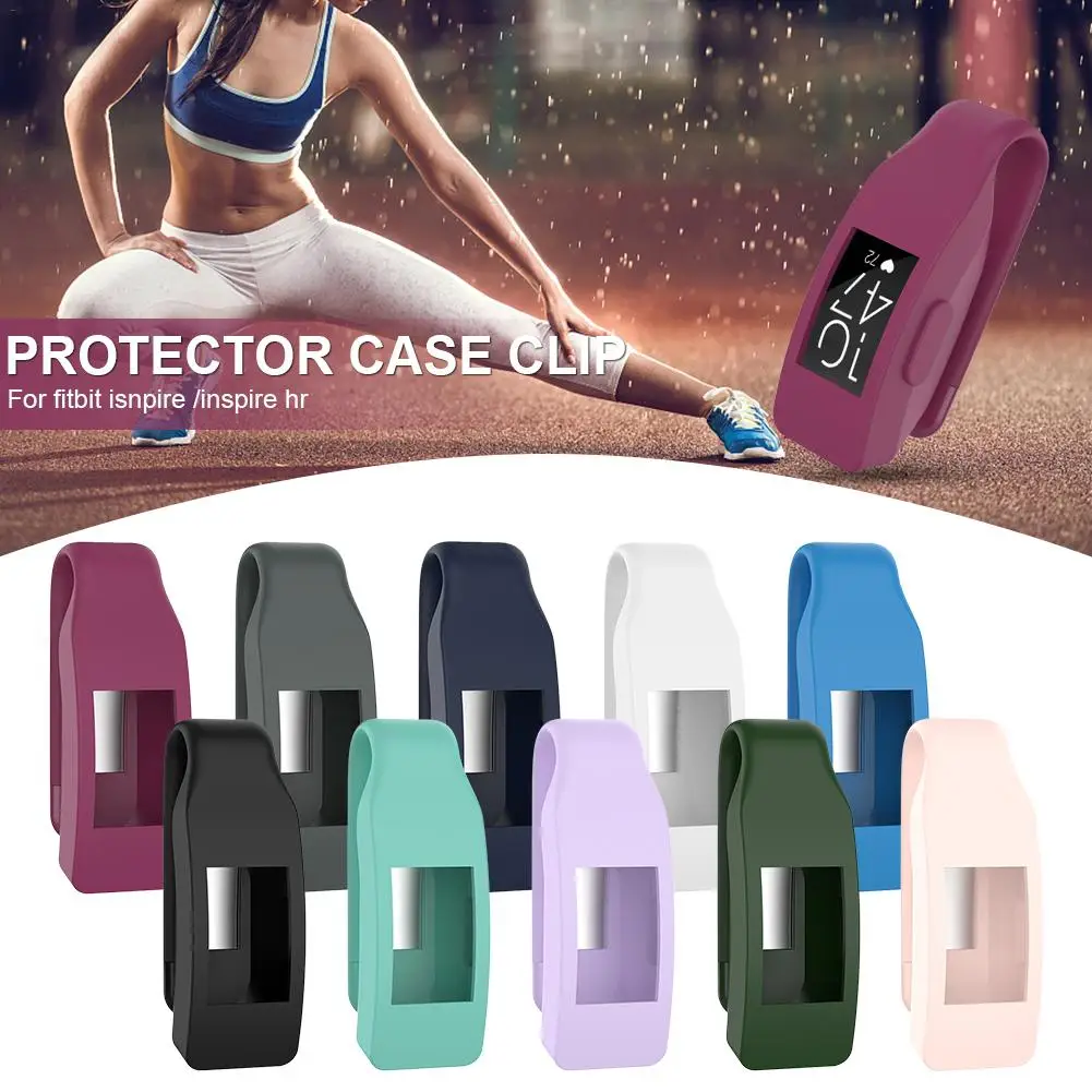 

Newest Universal Steel Clip Protector Holder Silicone Protective Case Clip For Fitbit Inspire Inspire HR