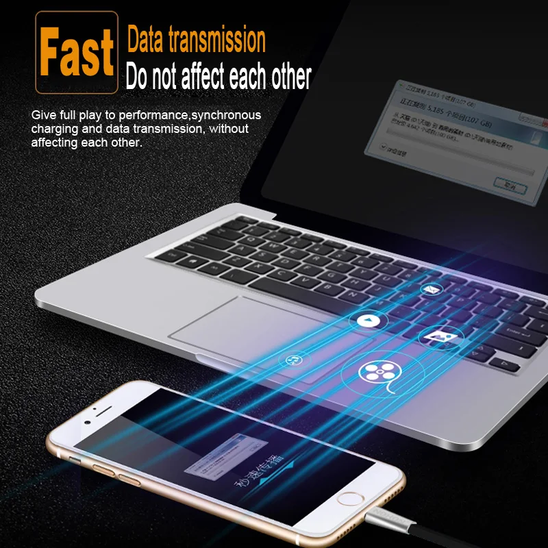 NOHON USB зарядный кабель для Apple iPhone X 8 7 6 6S Plus iOS 9 10 11 с функцией быстрой зарядки