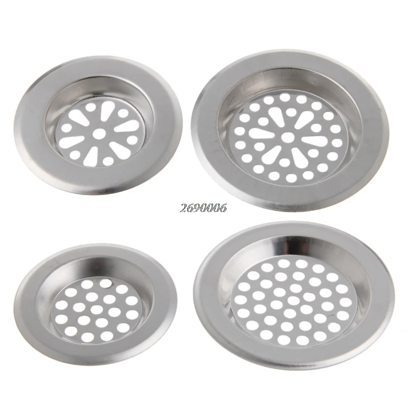 Stainless Steel Mesh Sink Strainer Kitchen Bath Hair Catcher Trap Drain