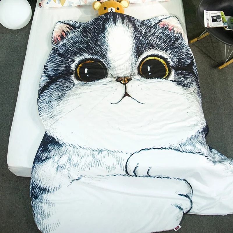 Летнее одеяло Niobomo с 3D рисунком собаки/кота стеганое покрывало для кровати