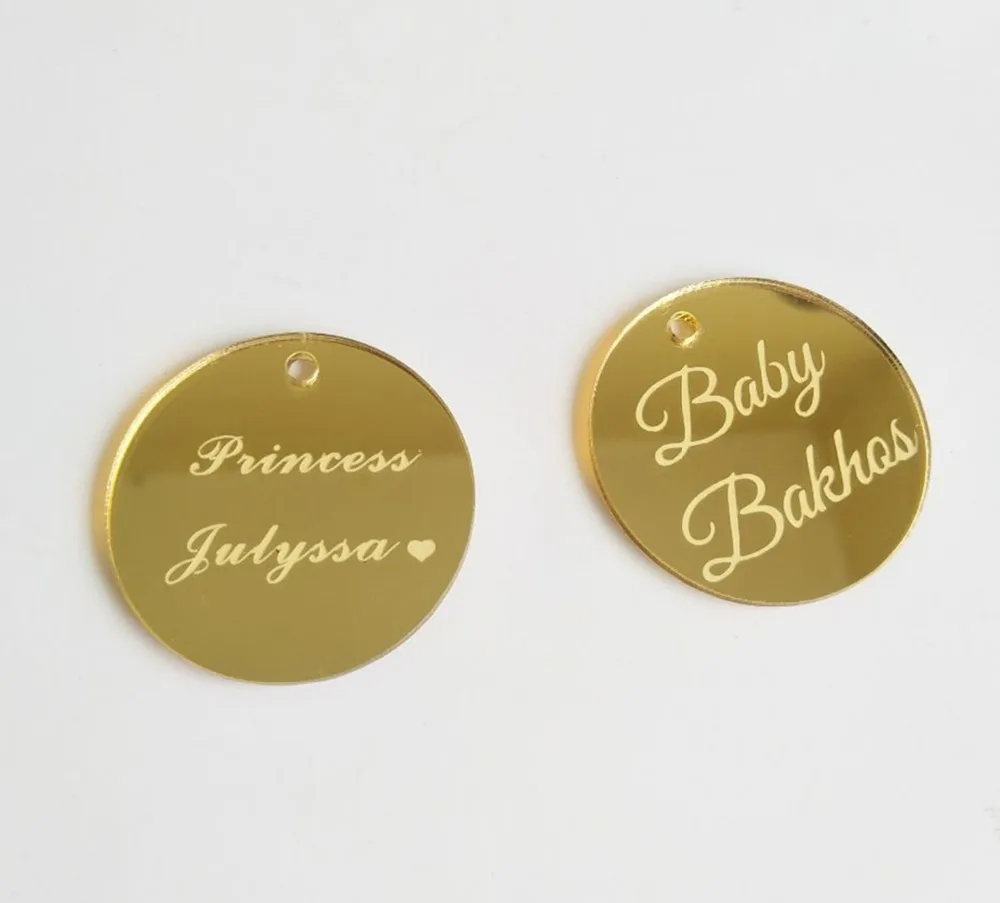 

Custom Order Acrylic Engraved Mirror ,Personalized Acrylic Round Mirror with Hole For Brand Logo , Gifts Crafts Order