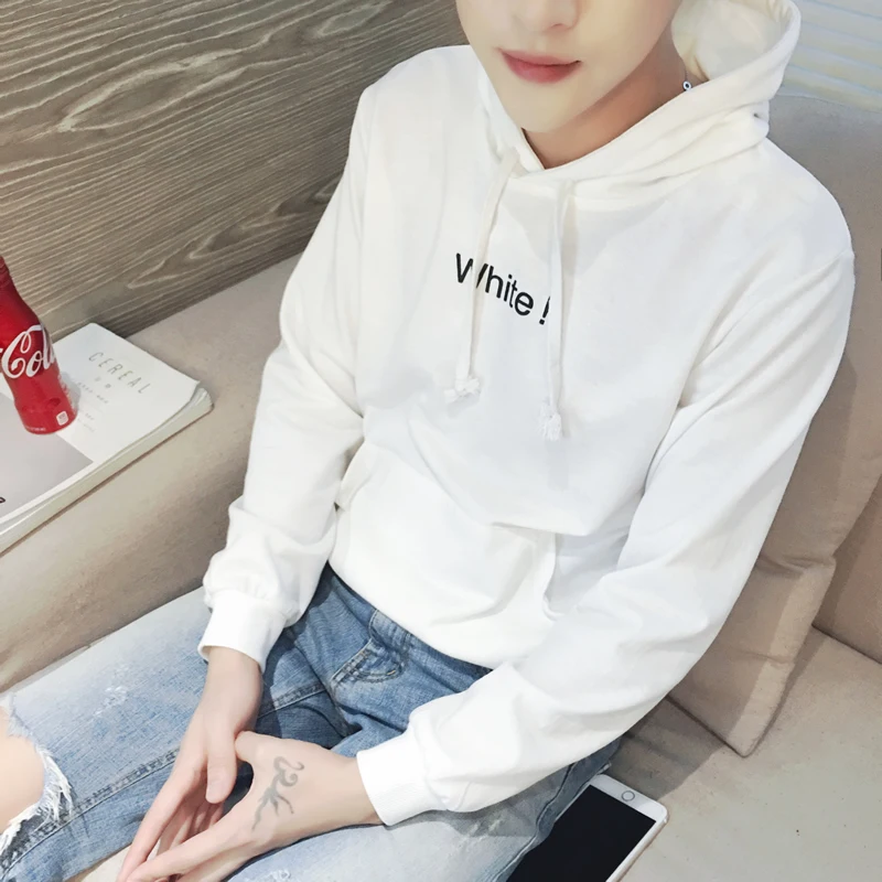 

Plus Size Kangaroo Pocket 2019 New Spring Autumn Hoodies Men Fashion Brand Pullover Solid Color Hooded Sweatshirt Men 5XL
