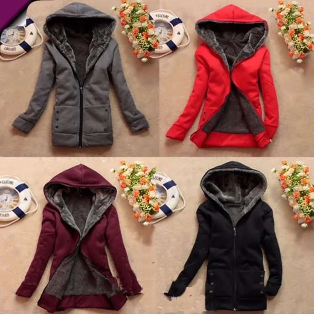 ZOGAA Plus Size Fashion Women Hoodies Casual Winter Warm Hooded Sweatshirt Plush Outerwear Girl Jacket Coat ZOGAA Plus Size Fashion Women Hoodies Casual Winter Warm Hooded Sweatshirt Plush Outerwear Girl Jacket Coat